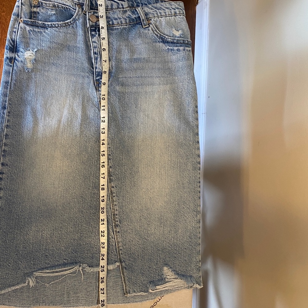 4/12$ or 3/$9 Reworked Denim Jean Skirt
